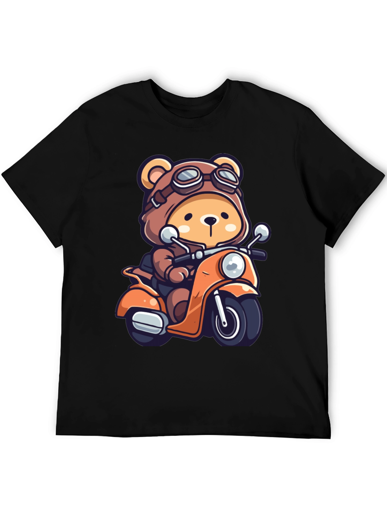 Bear on Scooter Graphic T-Shirt