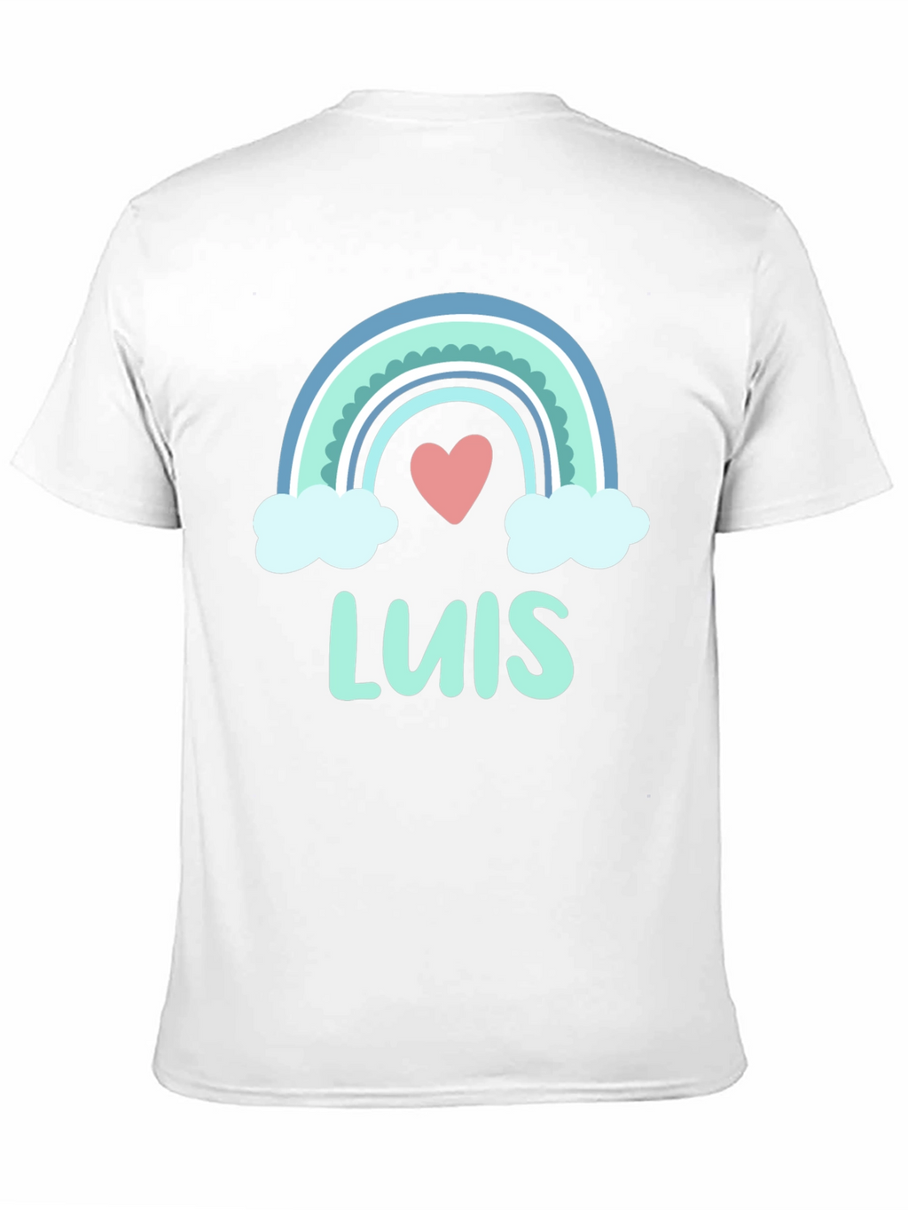 Luis Rainbow Heart Personalized Tee