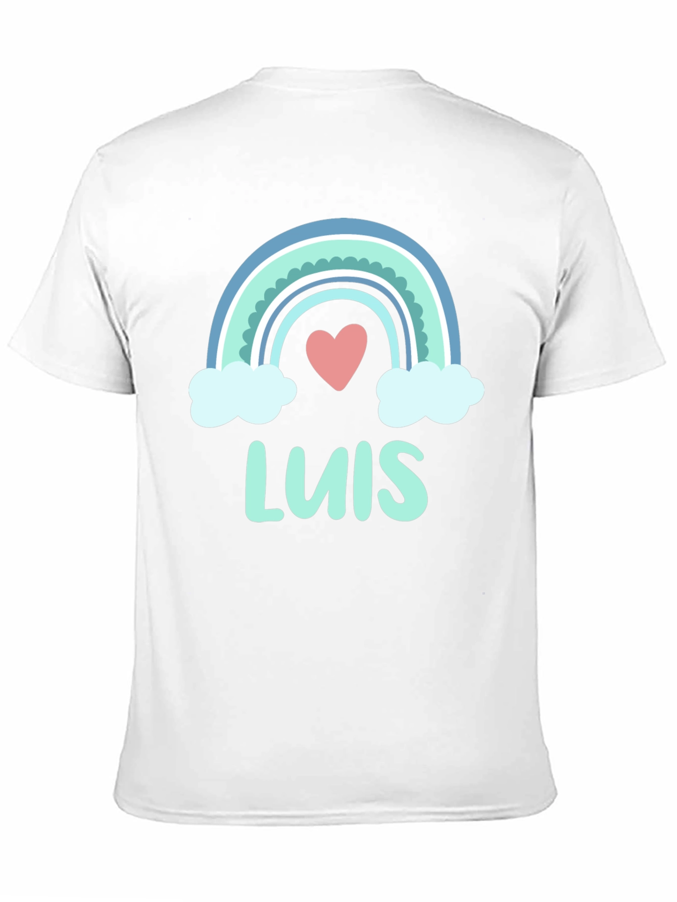 Luis Rainbow Heart Personalized Tee