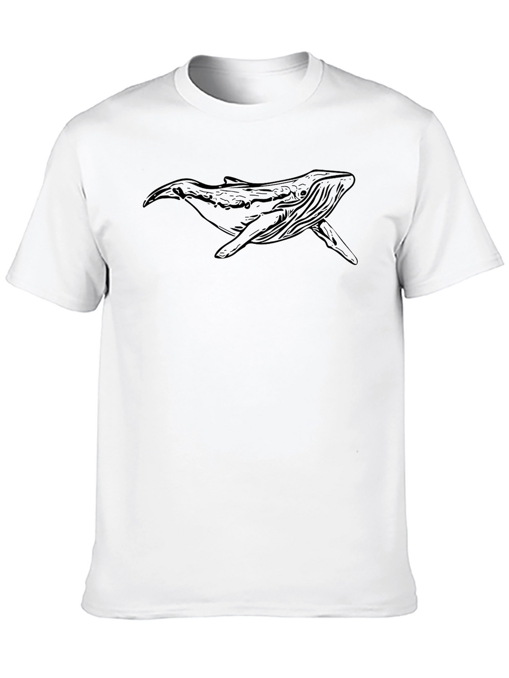 Whale Graphic Tee - Stylish Black Cotton T-Shirt