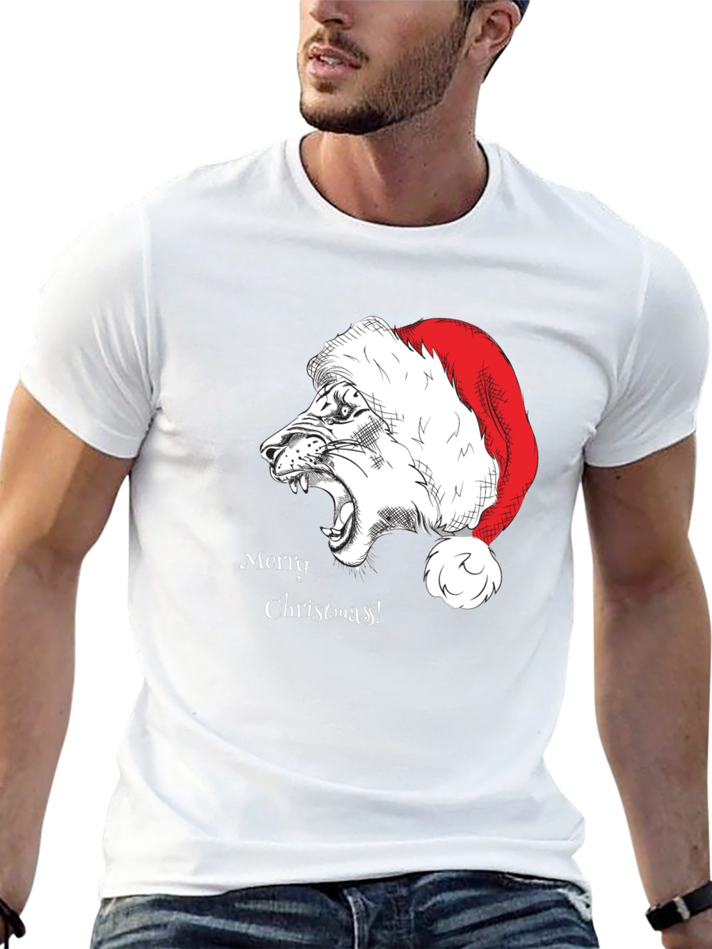 Merry Christmas Lion T-Shirt