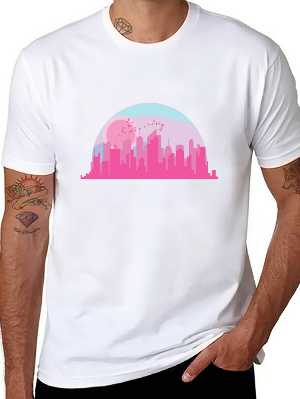Cityscape Graphic Tee - Modern Urban Design T-Shirt