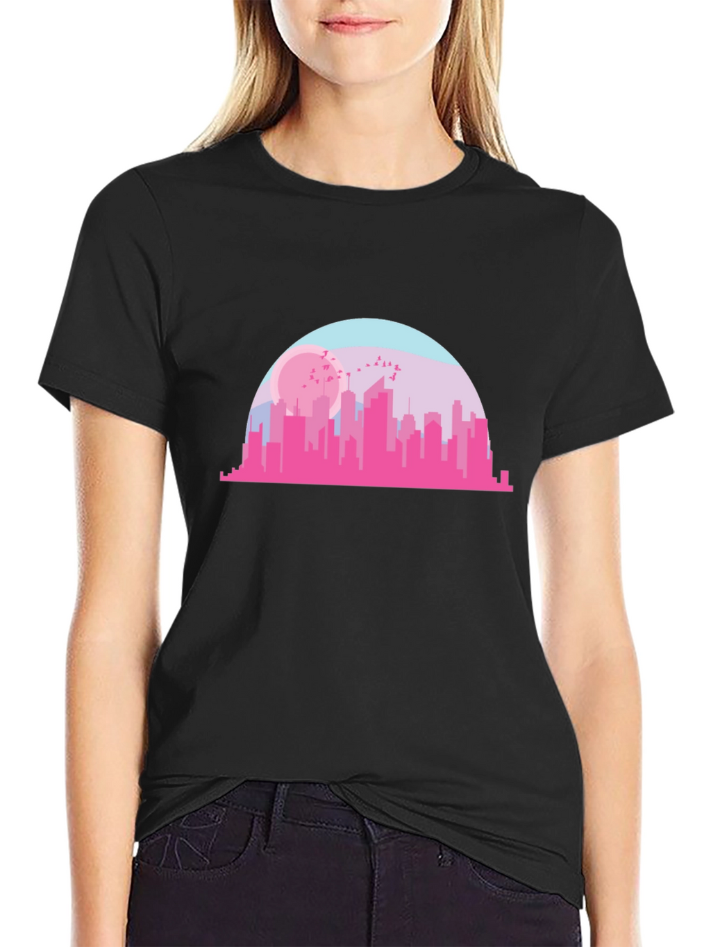 Cityscape Graphic Tee - Modern Urban Design T-Shirt