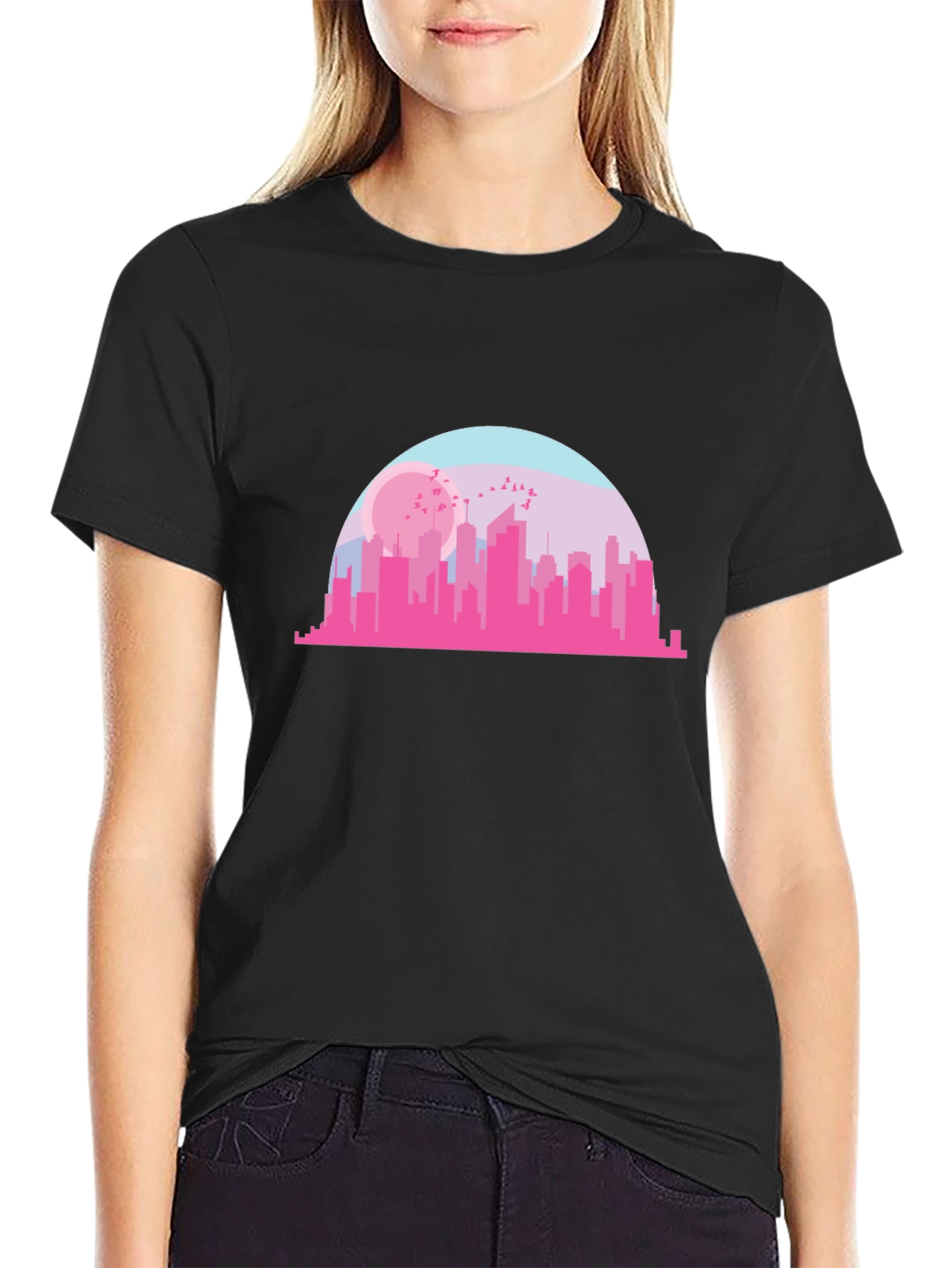 Cityscape Graphic Tee - Modern Urban Design T-Shirt