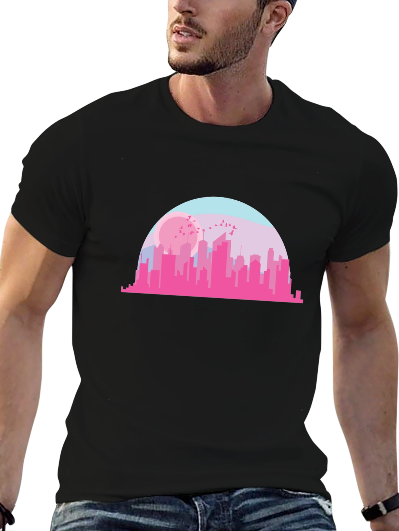 Cityscape Graphic Tee - Modern Urban Design T-Shirt