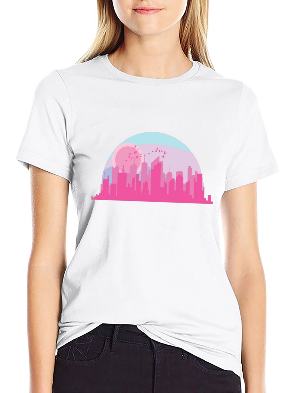 Cityscape Graphic Tee - Modern Urban Design T-Shirt