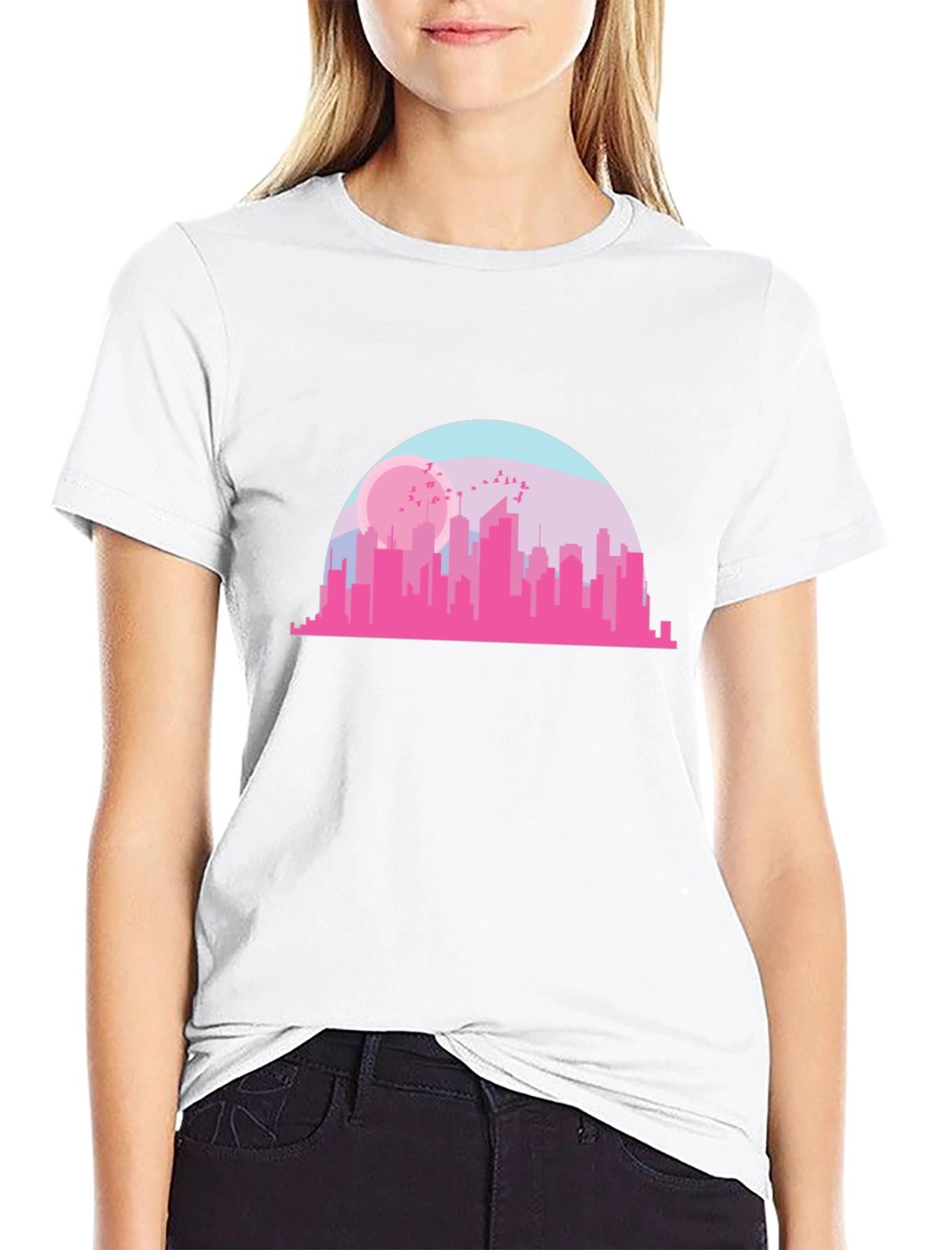 Cityscape Graphic Tee - Modern Urban Design T-Shirt
