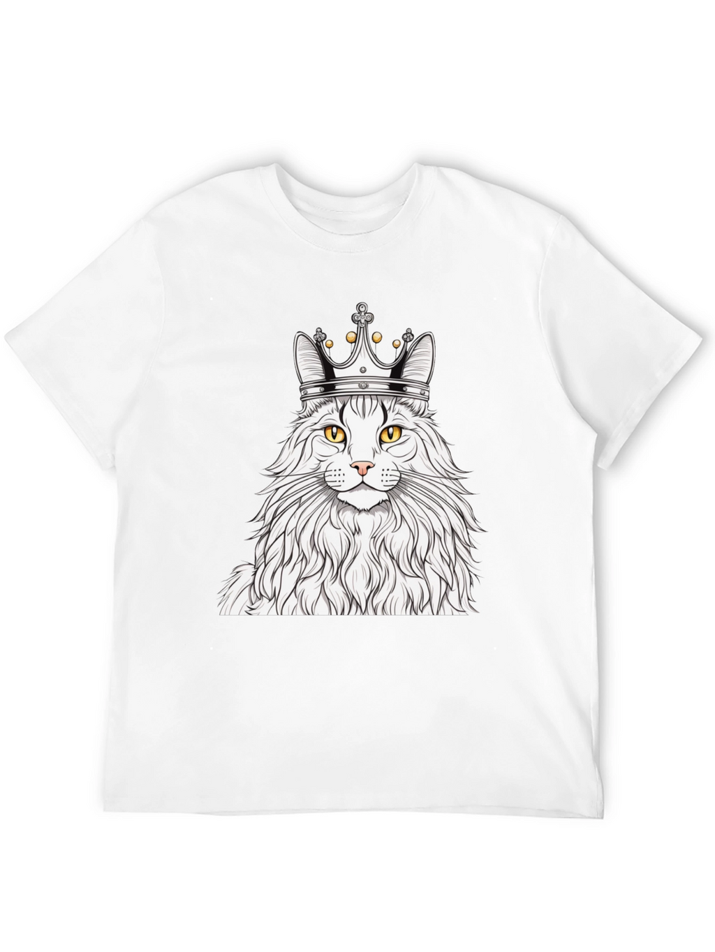 King Cat Graphic Tee - Unisex Black T-Shirt