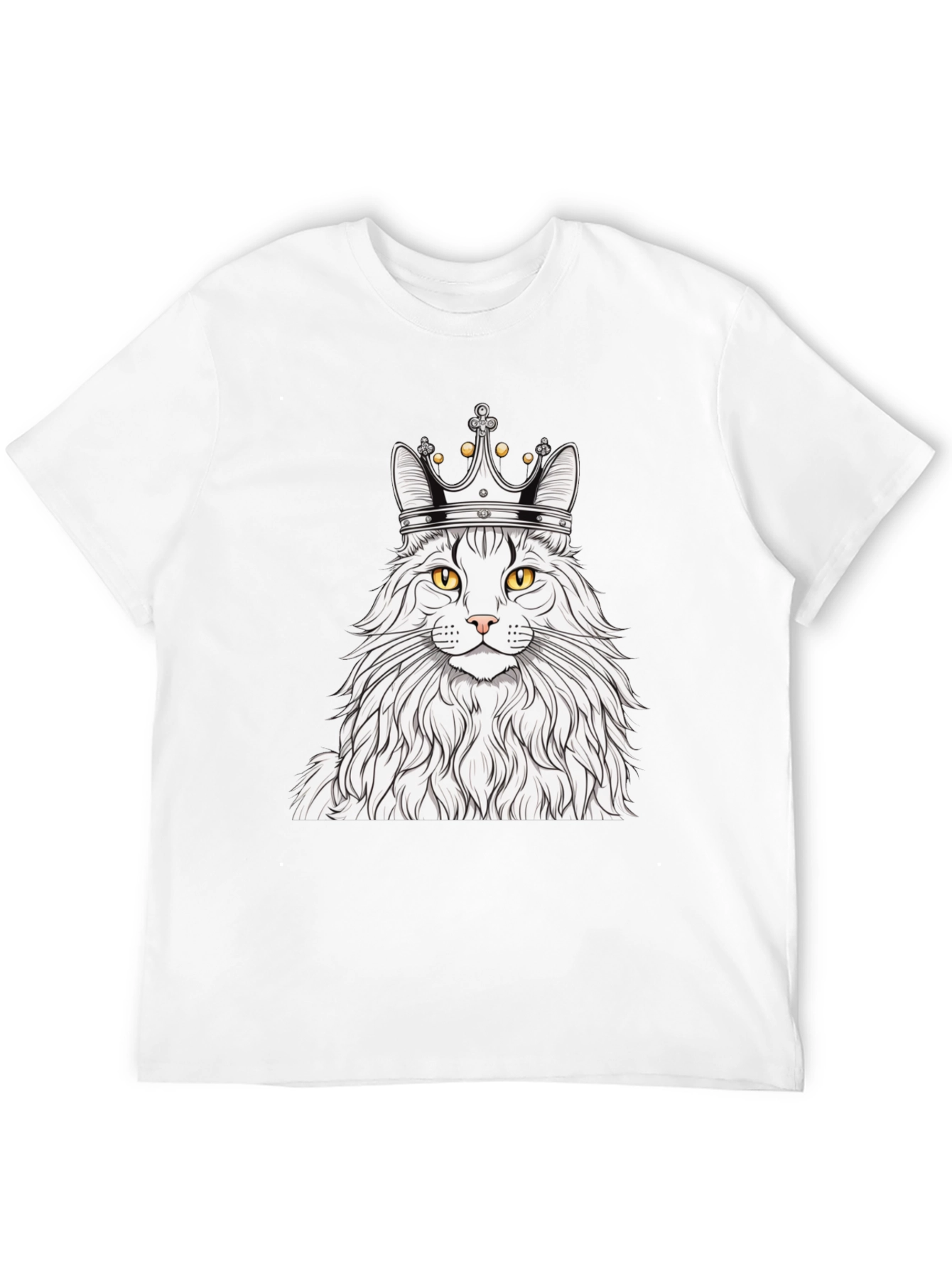 King Cat Graphic Tee - Unisex Black T-Shirt