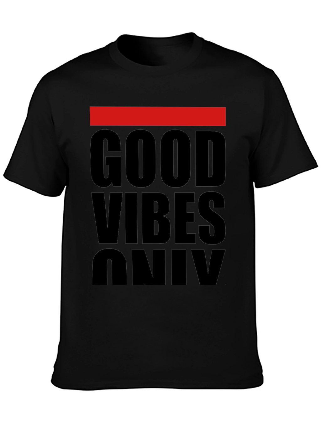 Good Vibes Only Graphic Tee - Black Cotton T-Shirt