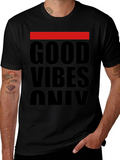 Good Vibes Only Graphic Tee - Black Cotton T-Shirt