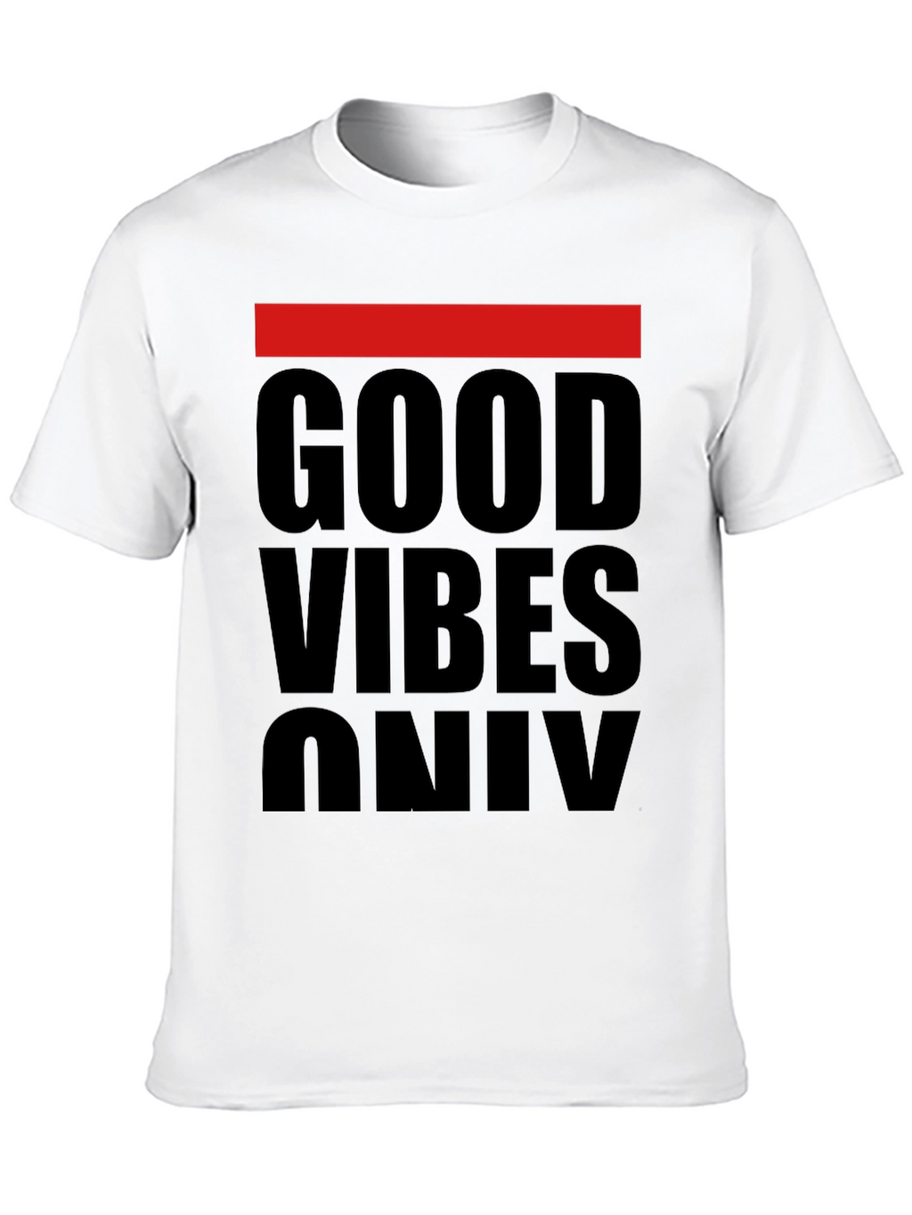Good Vibes Only Graphic Tee - Black Cotton T-Shirt