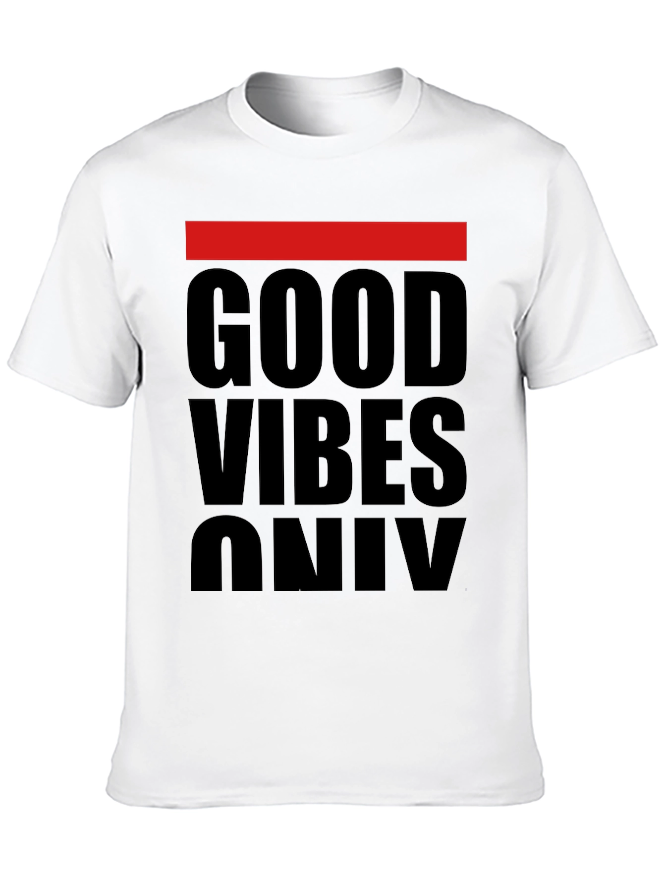 Good Vibes Only Graphic Tee - Black Cotton T-Shirt