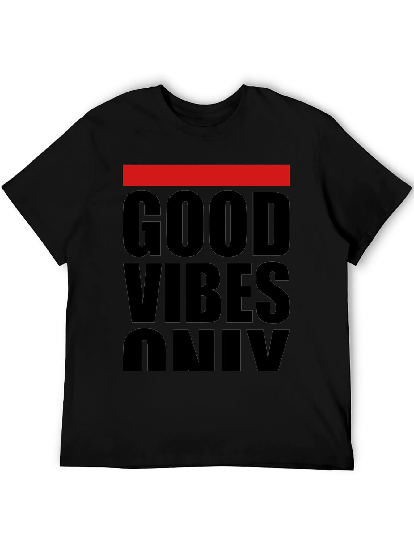 Good Vibes Only Graphic Tee - Black Cotton T-Shirt