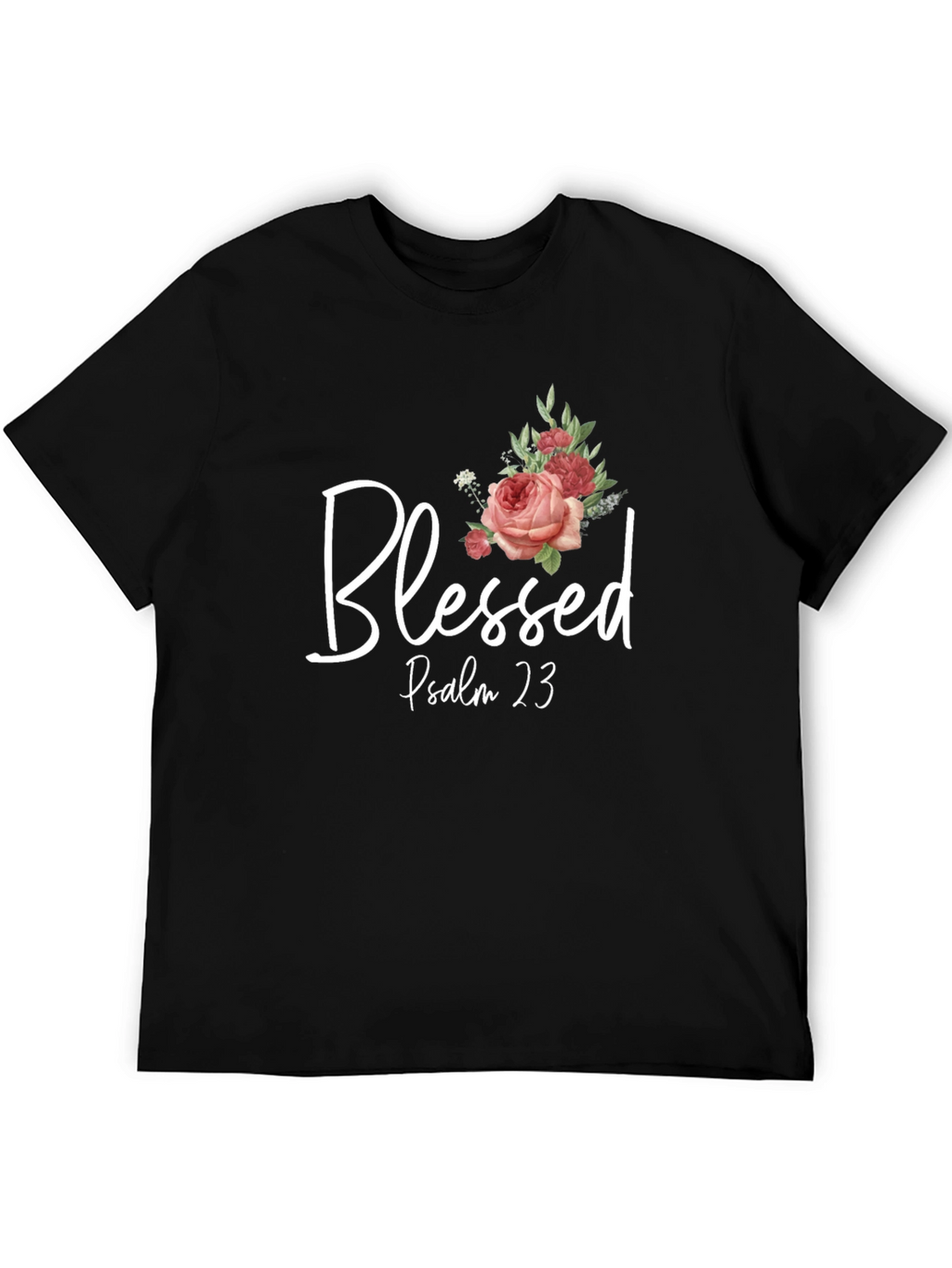 Blessed Psalm 23 Graphic Print T-Shirt