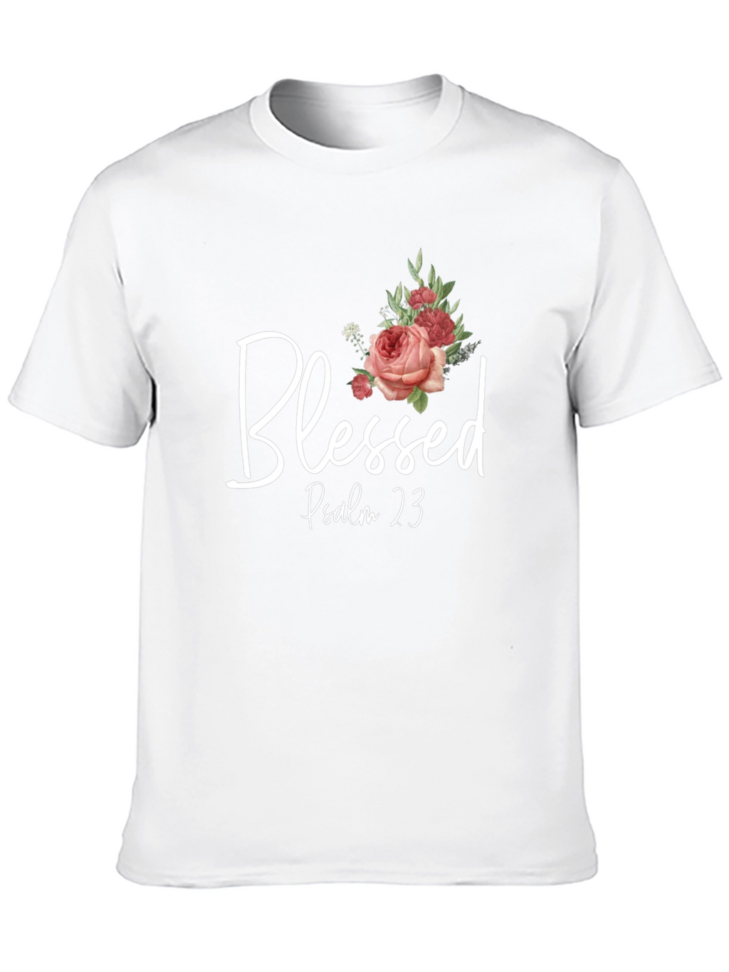 Blessed Psalm 23 Graphic Print T-Shirt