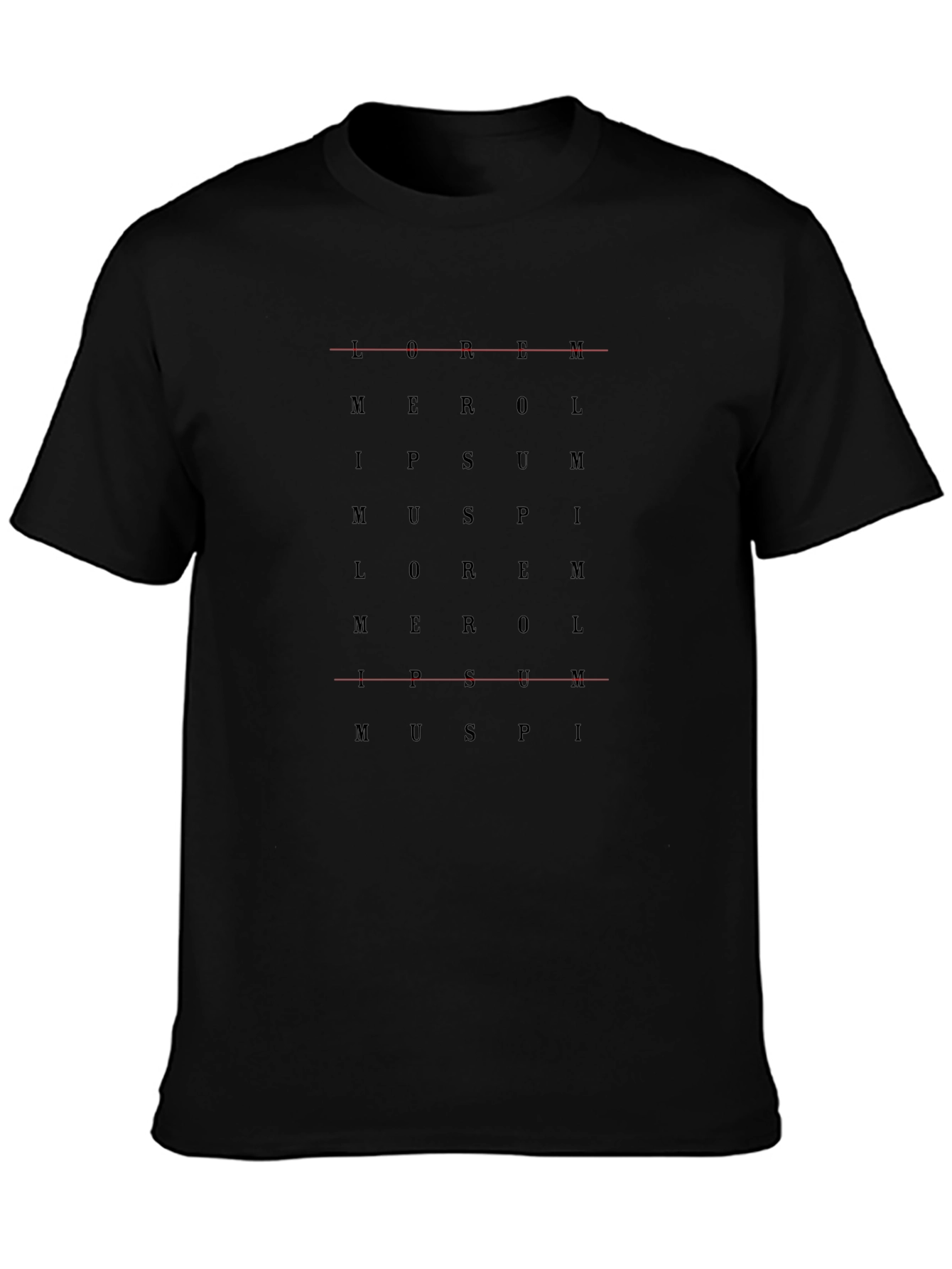 Lorem Ipsum T-Shirt Graphic Tee Black