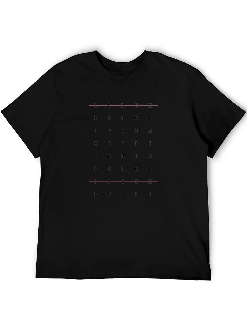 Lorem Ipsum T-Shirt Graphic Tee Black