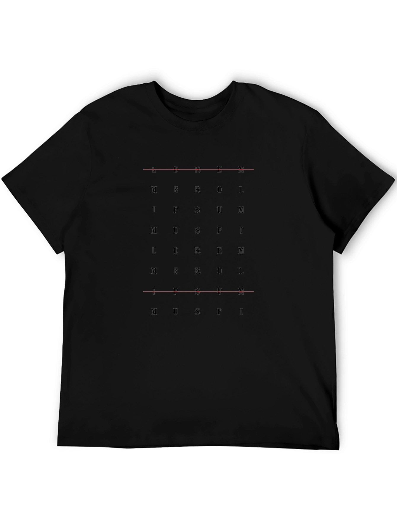 Lorem Ipsum T-Shirt Graphic Tee Black