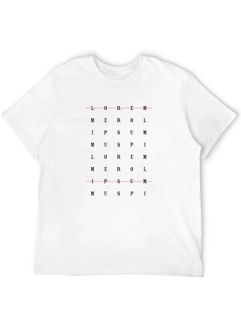 Lorem Ipsum T-Shirt Graphic Tee Black