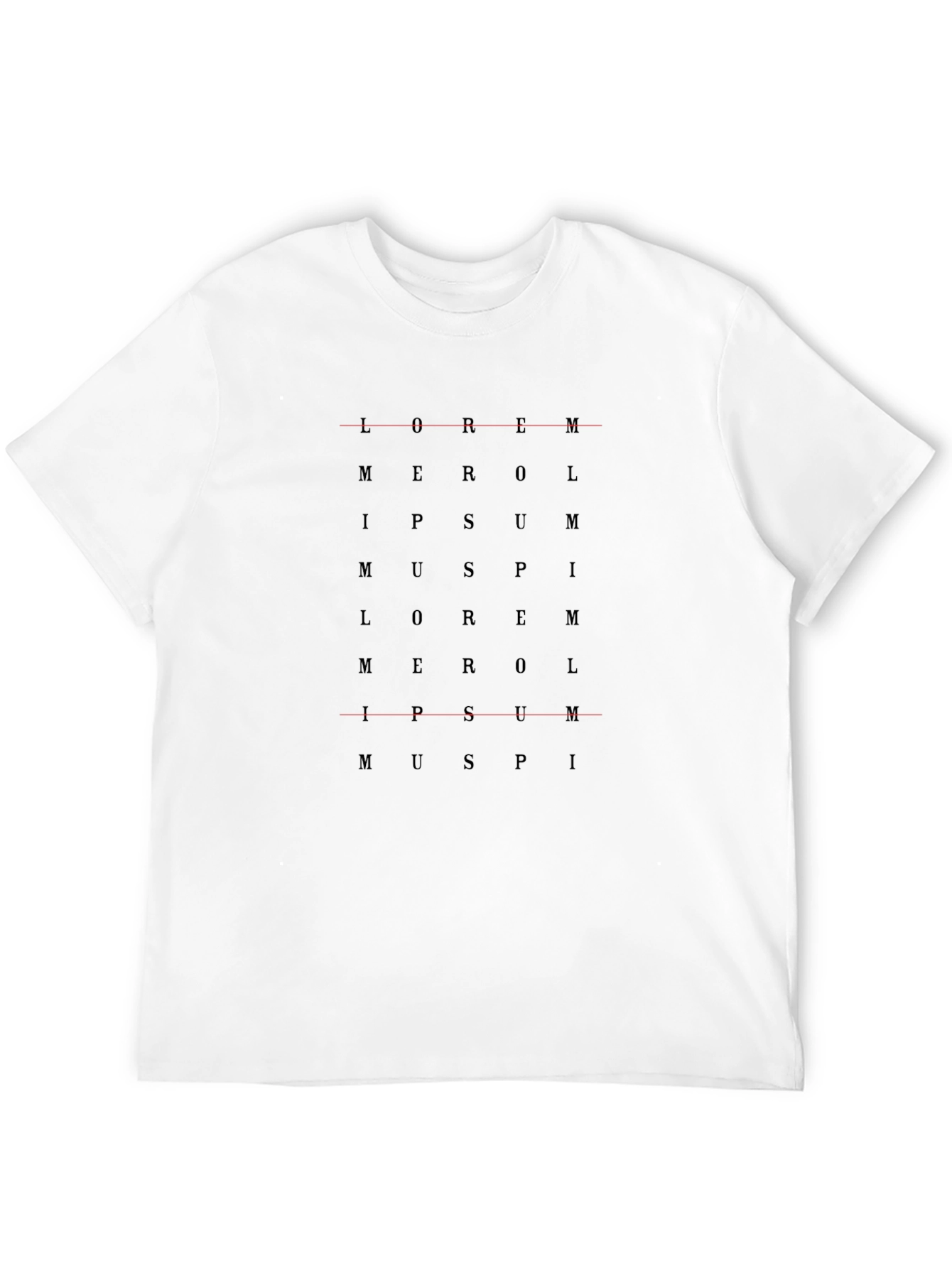 Lorem Ipsum T-Shirt Graphic Tee Black