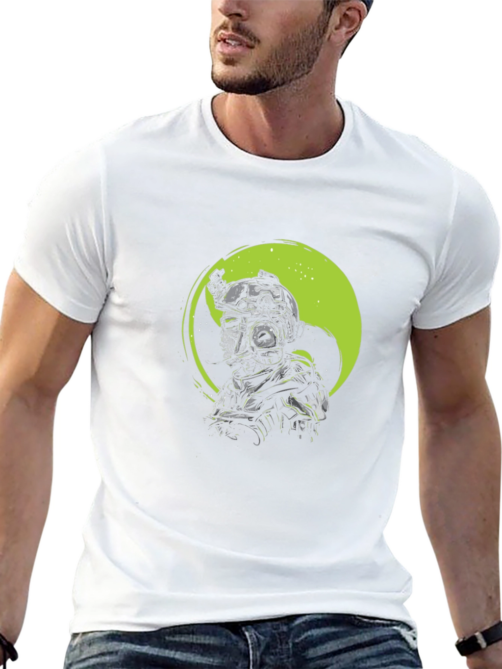 Tactical Skull Graphic T-Shirt - Black