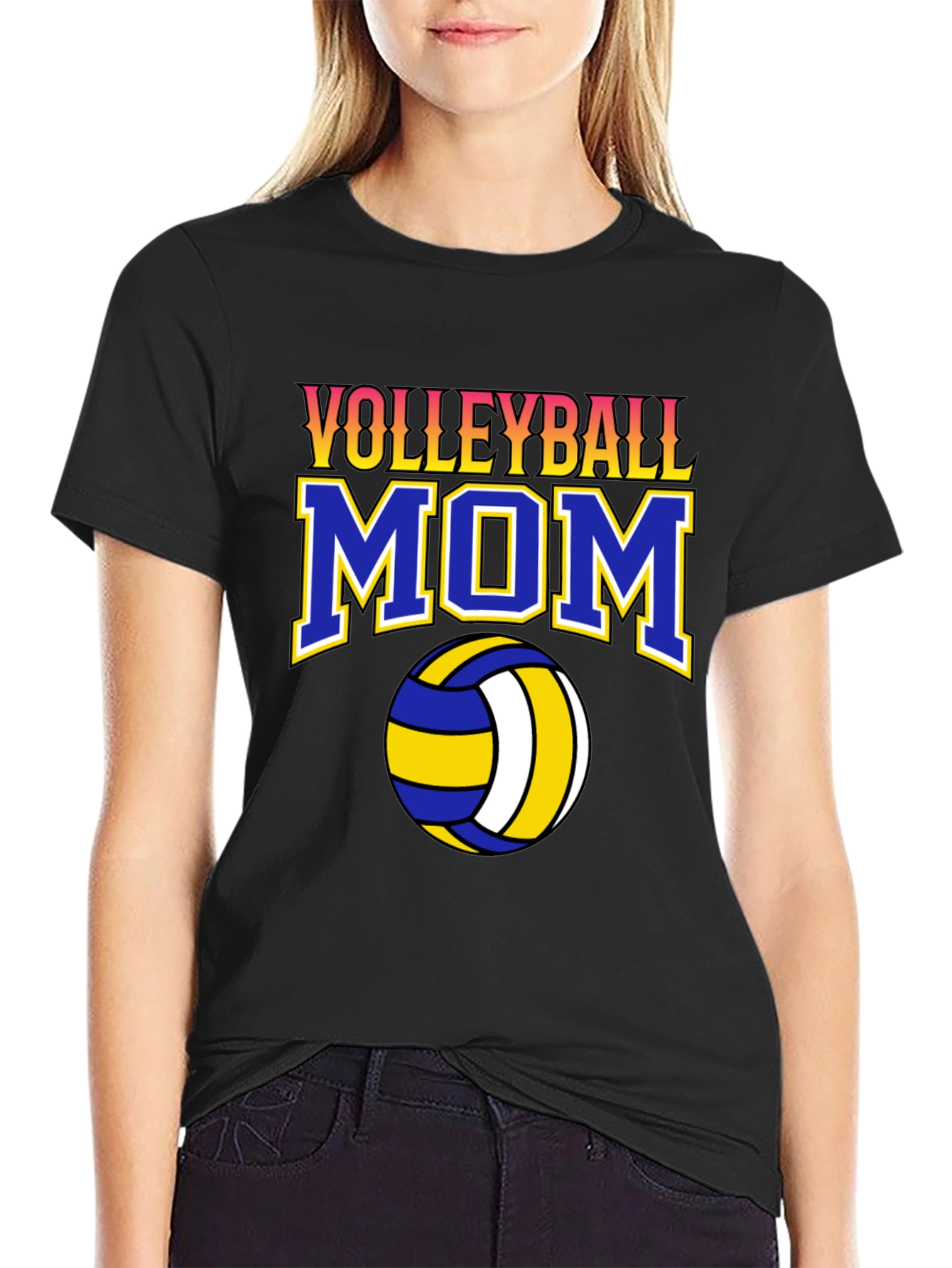 Volleyball Mom Graphic T-Shirt
