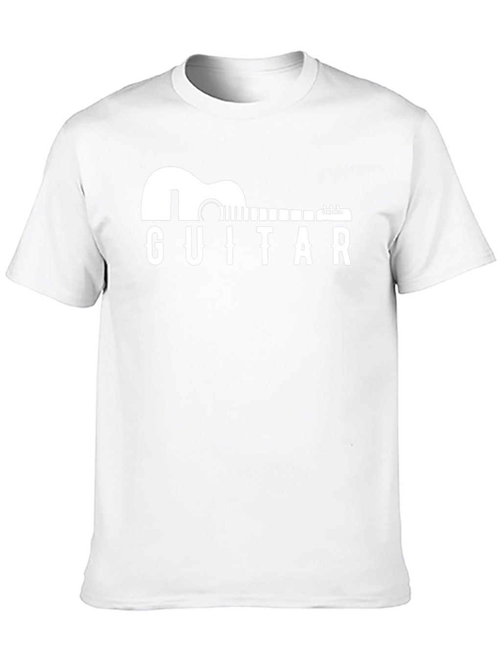 Guitar Graphic Print Black T-Shirt