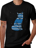 Blue Knitted Fox Graphic Tee