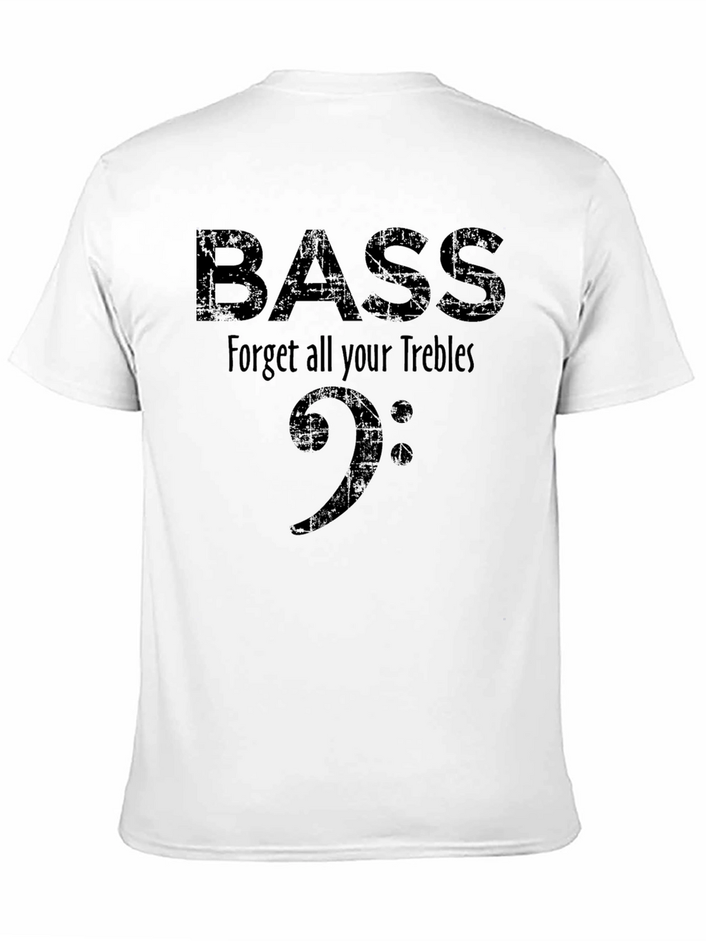 Bass Clef Graphic Tee - Black Music Shirt