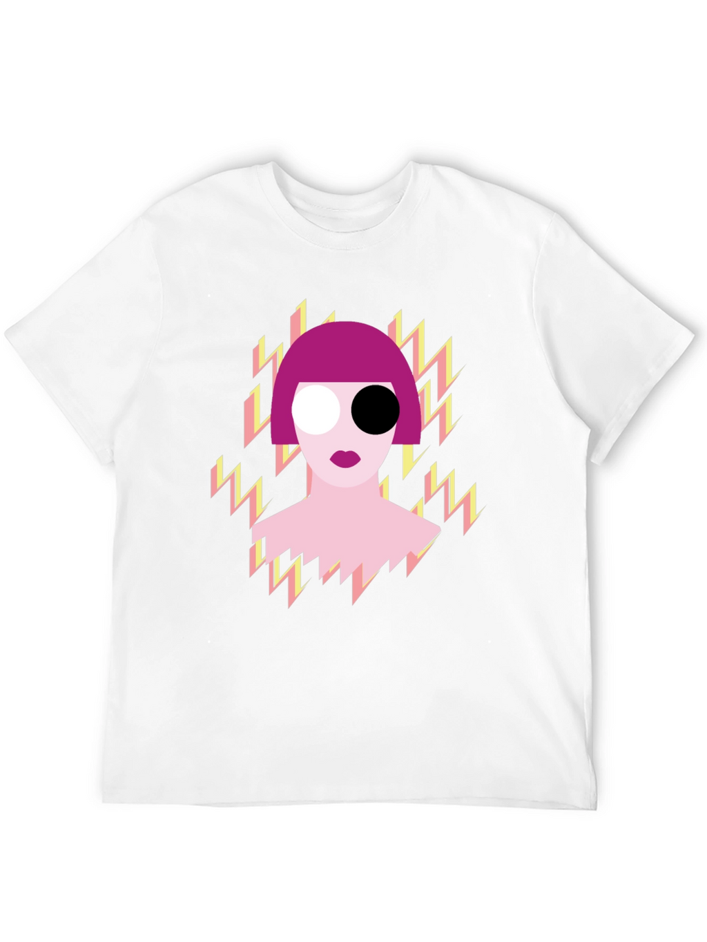 Abstract Pop Art Graphic Print Black T-Shirt