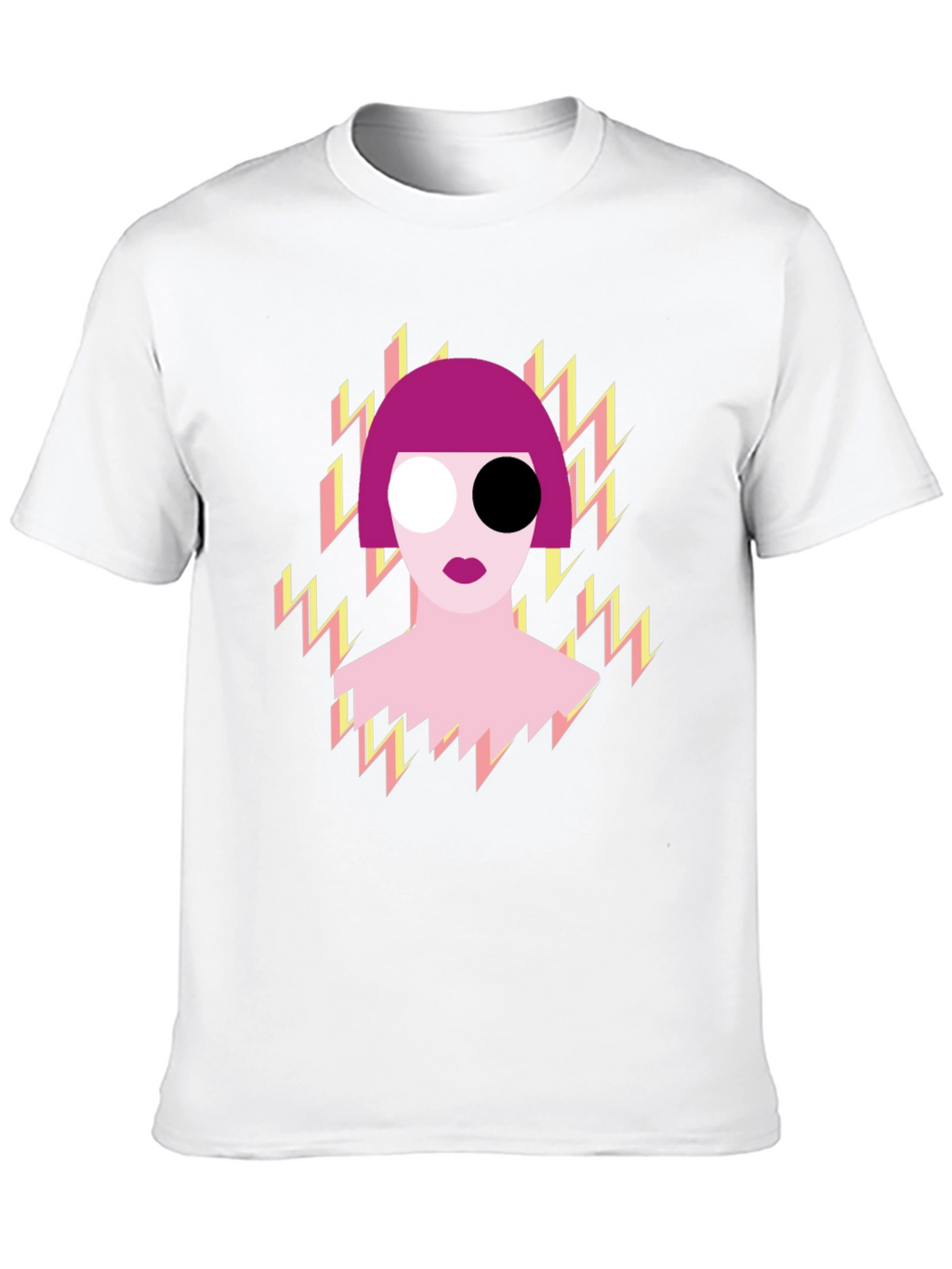 Abstract Pop Art Graphic Print Black T-Shirt