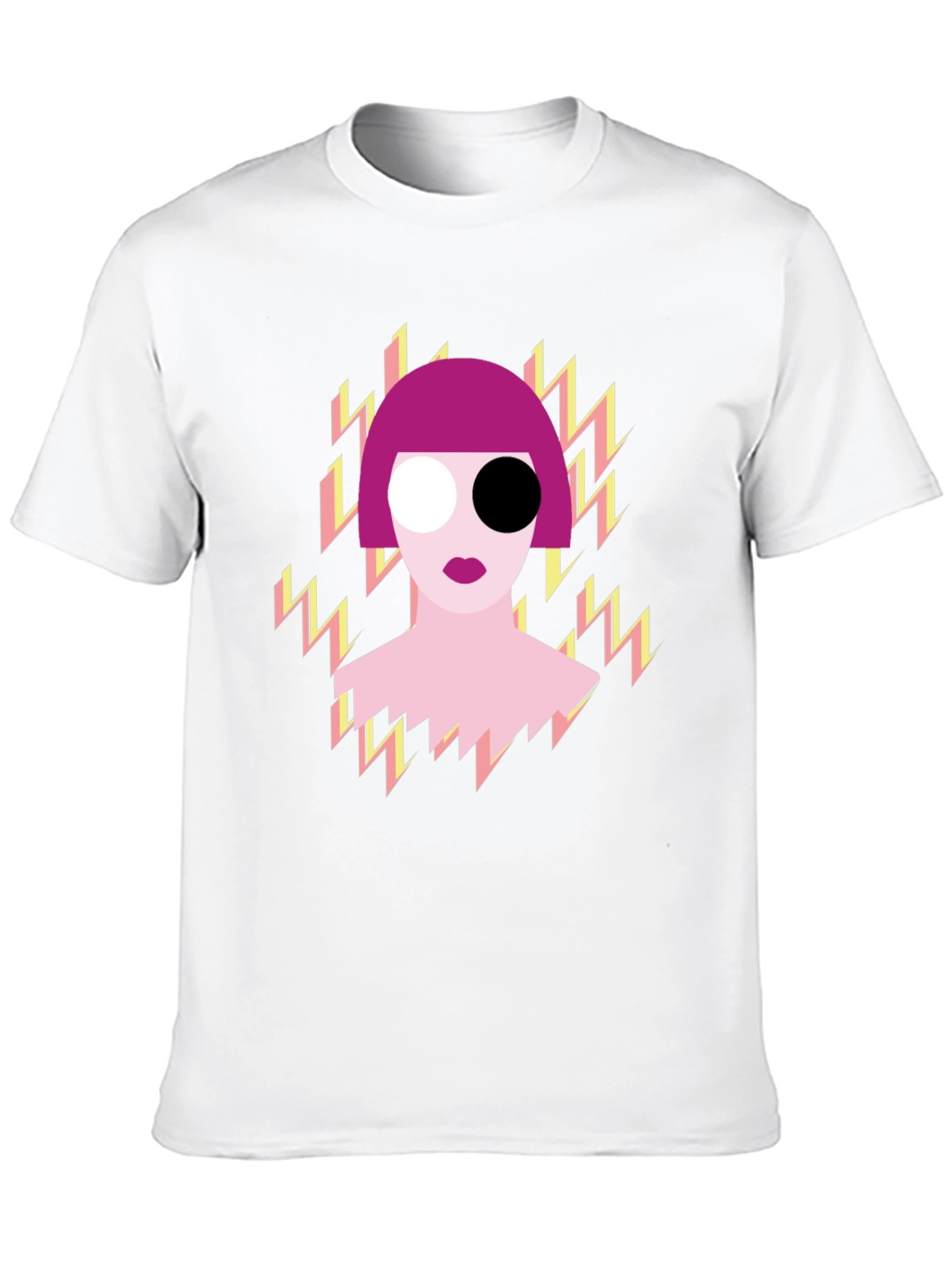 Abstract Pop Art Graphic Print Black T-Shirt