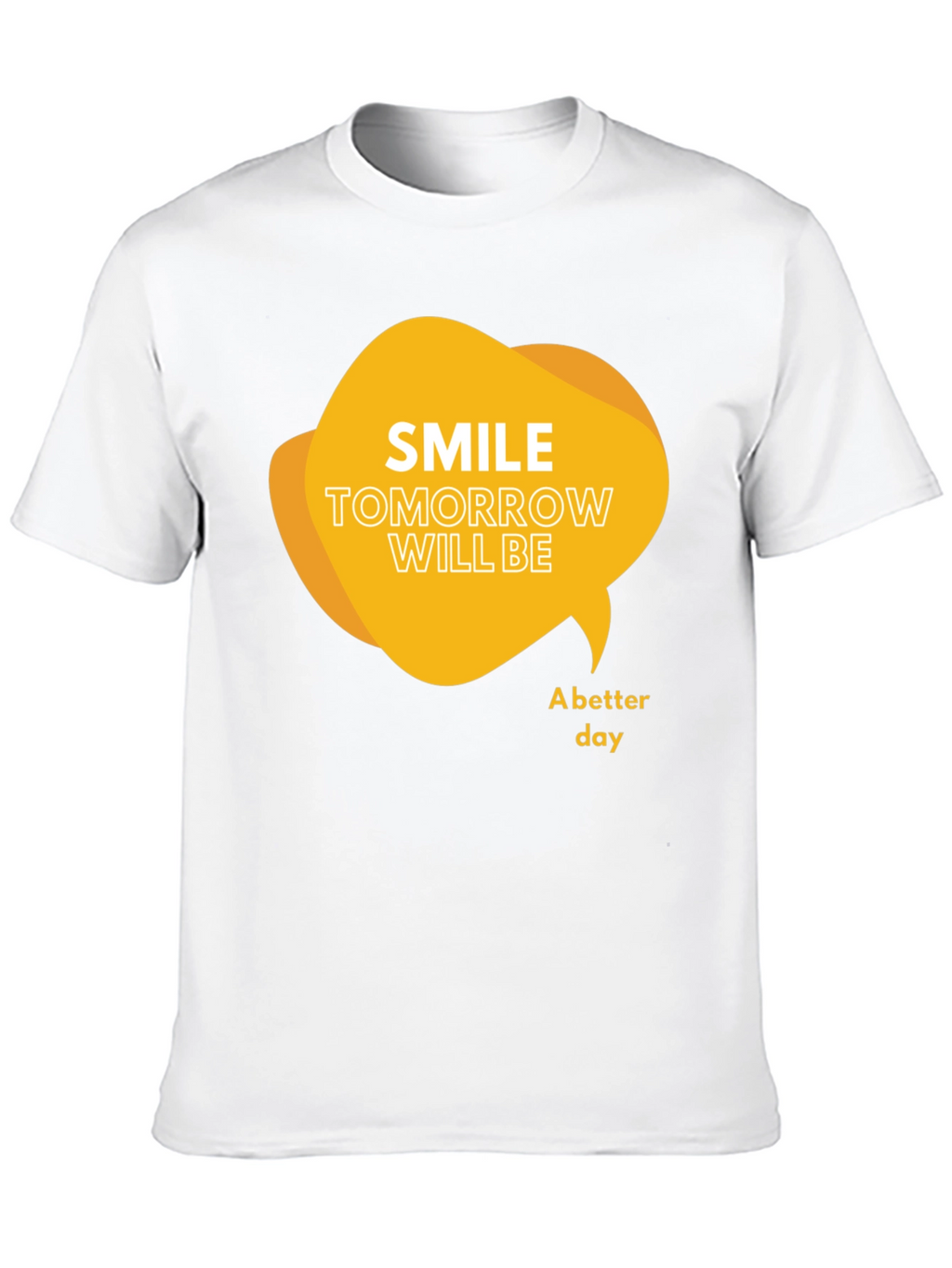 Smile Tomorrow T-Shirt: Positive Message Black Tee