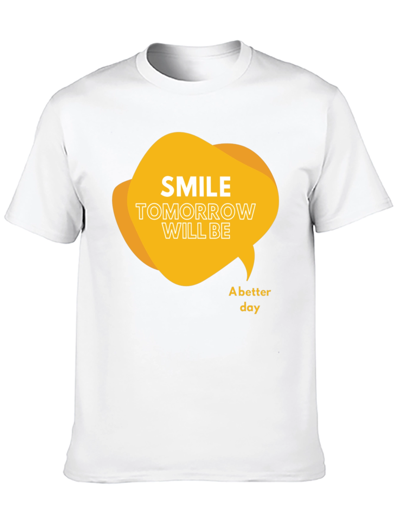 Smile Tomorrow T-Shirt: Positive Message Black Tee