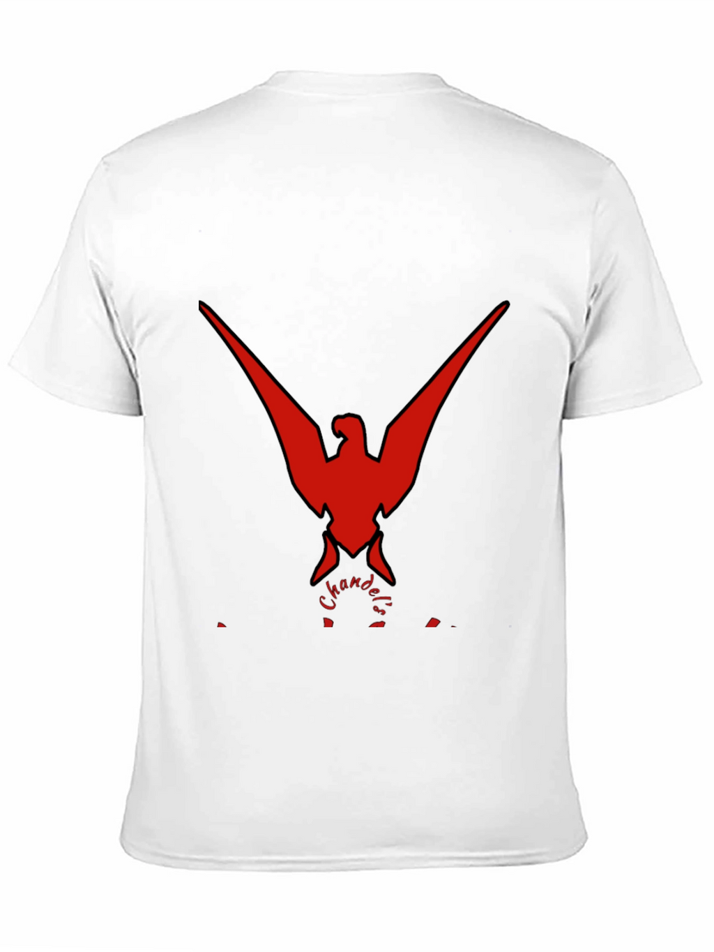 Bold Red Phoenix Graphic Black T-Shirt