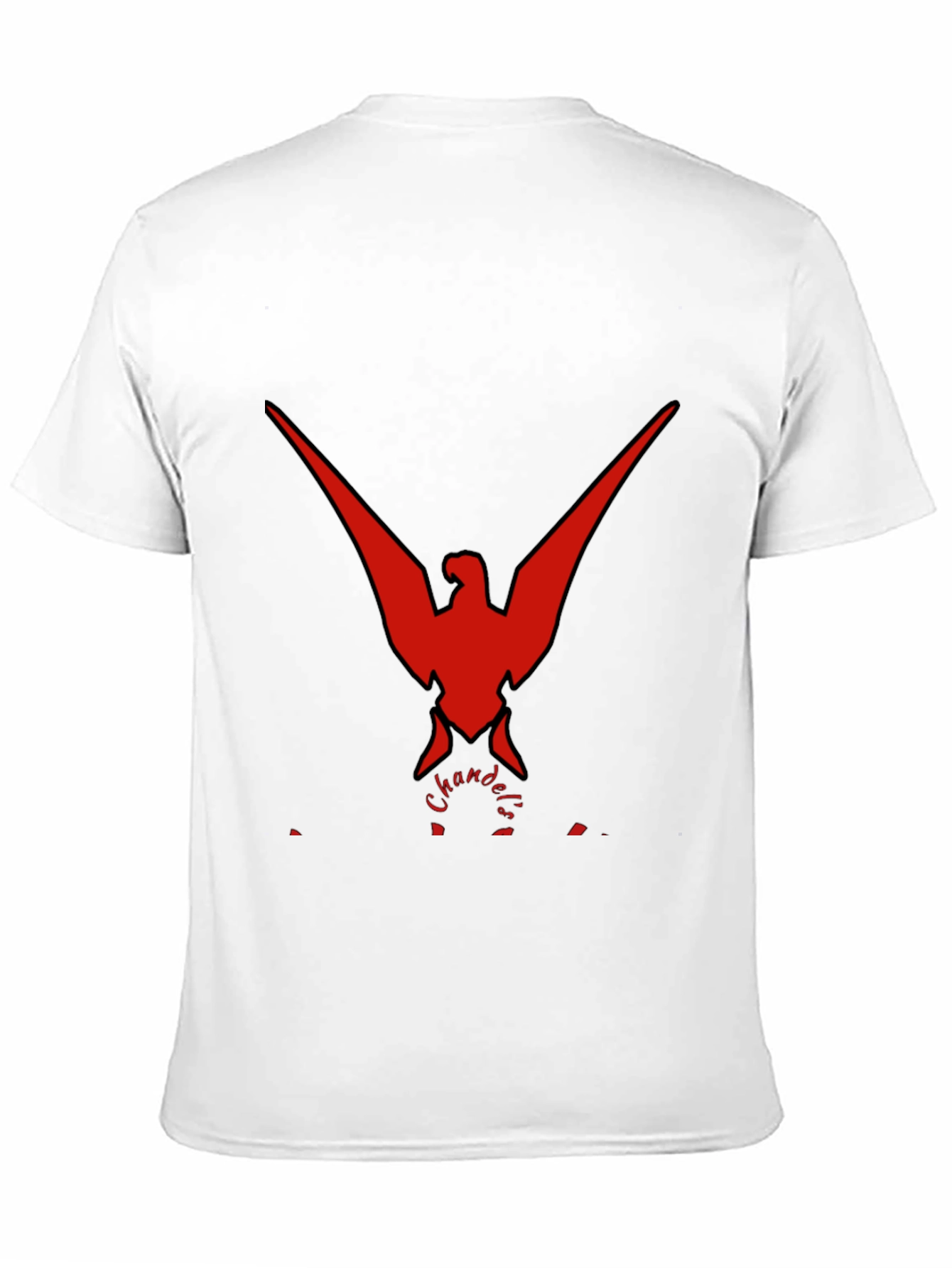 Bold Red Phoenix Graphic Black T-Shirt
