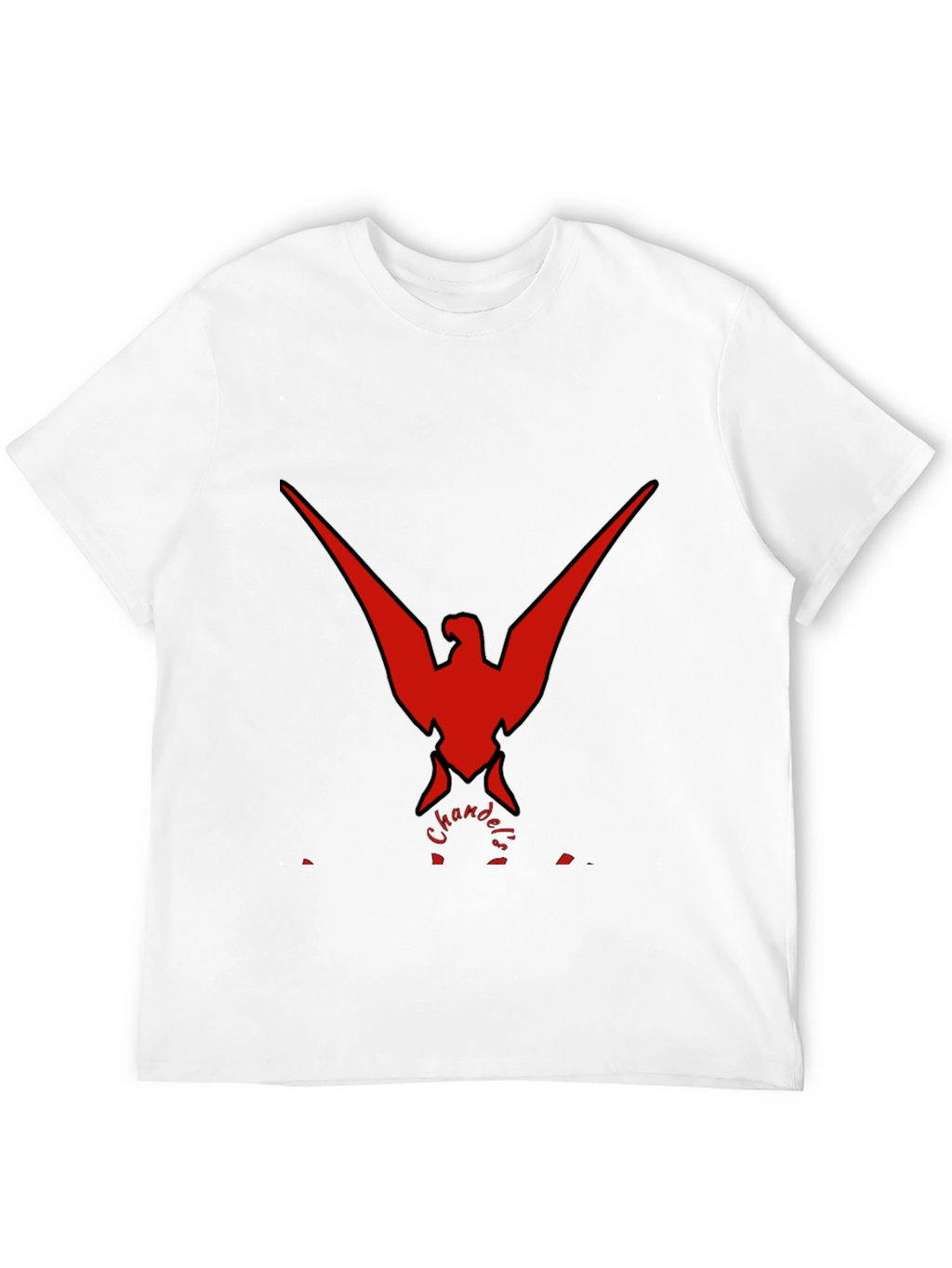 Bold Red Phoenix Graphic Black T-Shirt