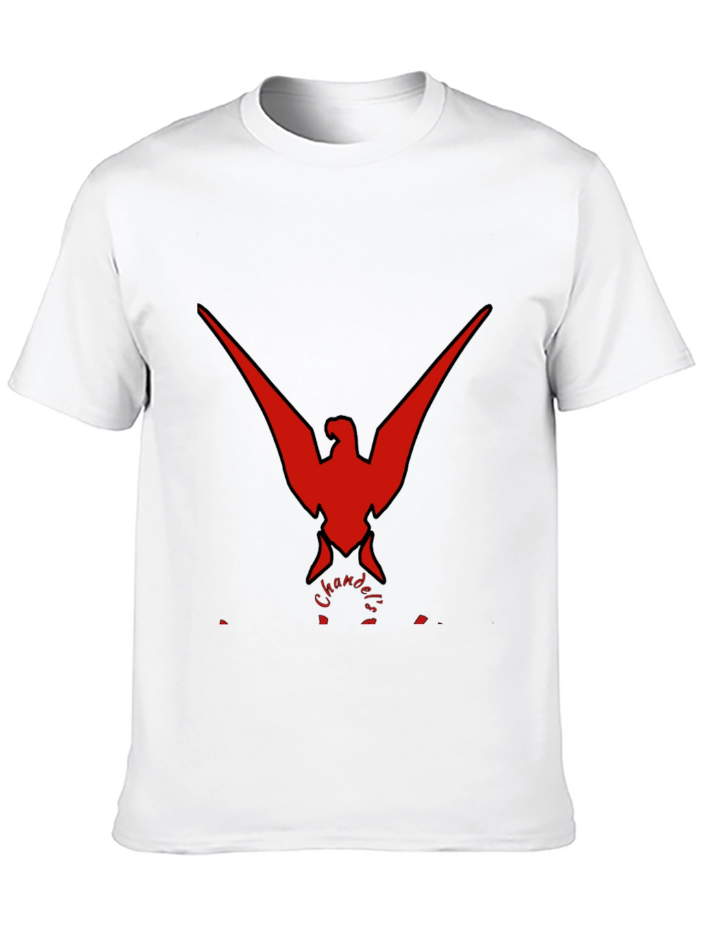 Bold Red Phoenix Graphic Black T-Shirt
