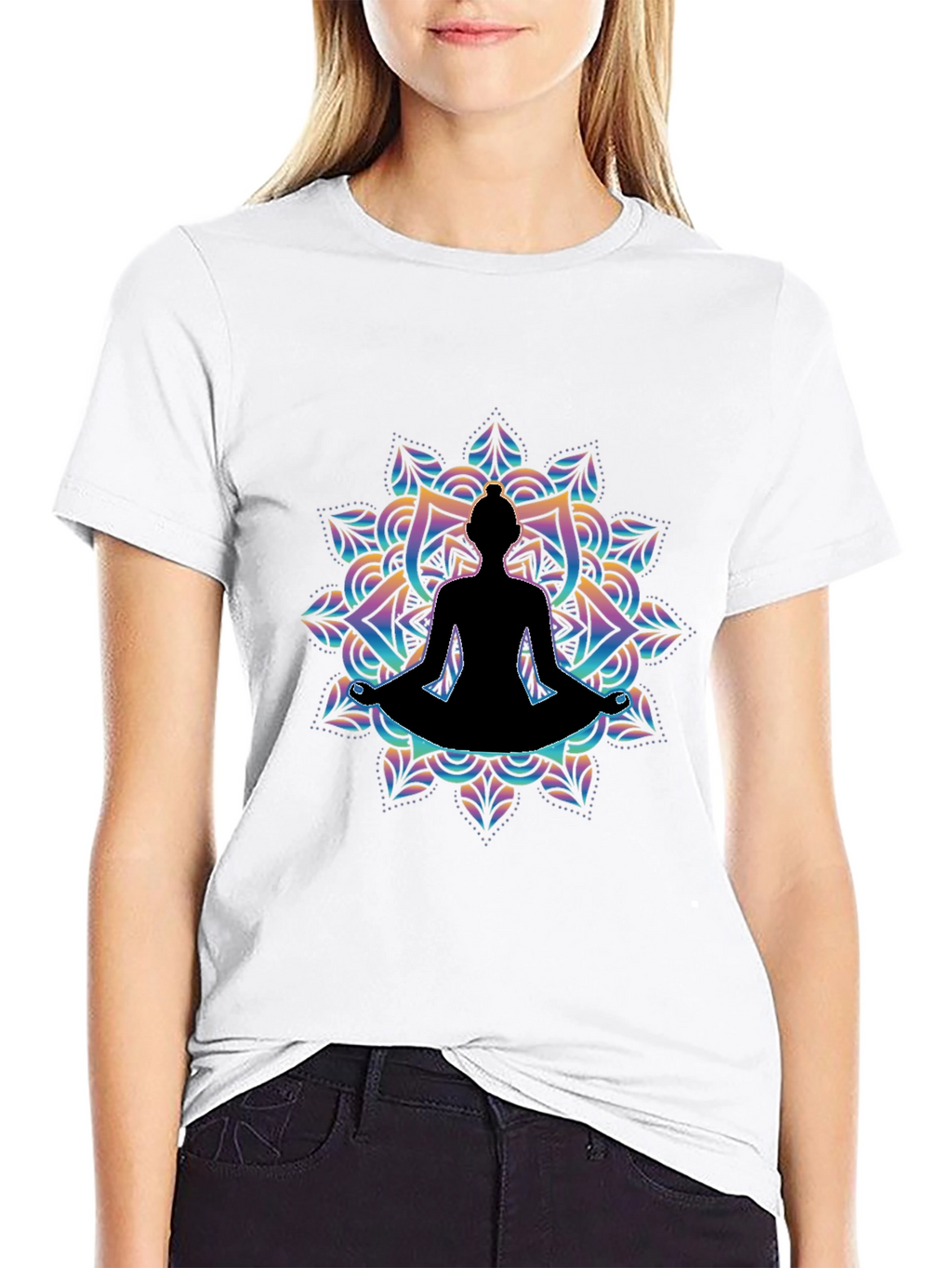Yoga Mandala Graphic Tee - Meditation T-Shirt