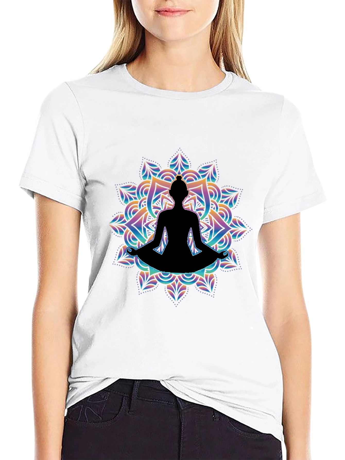 Yoga Mandala Graphic Tee - Meditation T-Shirt