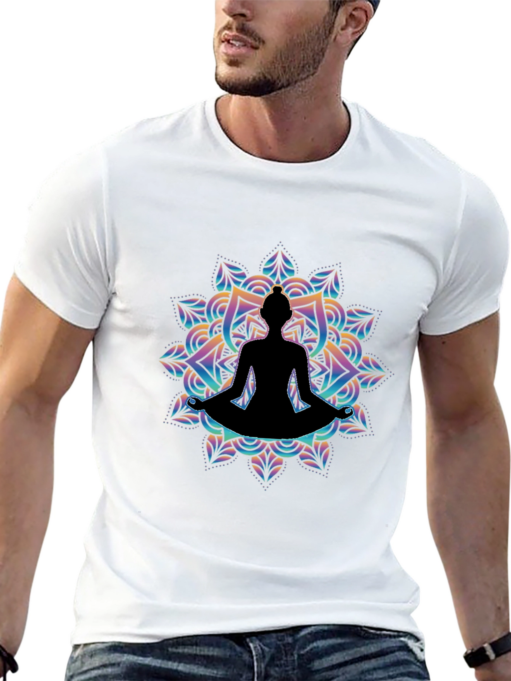 Yoga Mandala Graphic Tee - Meditation T-Shirt