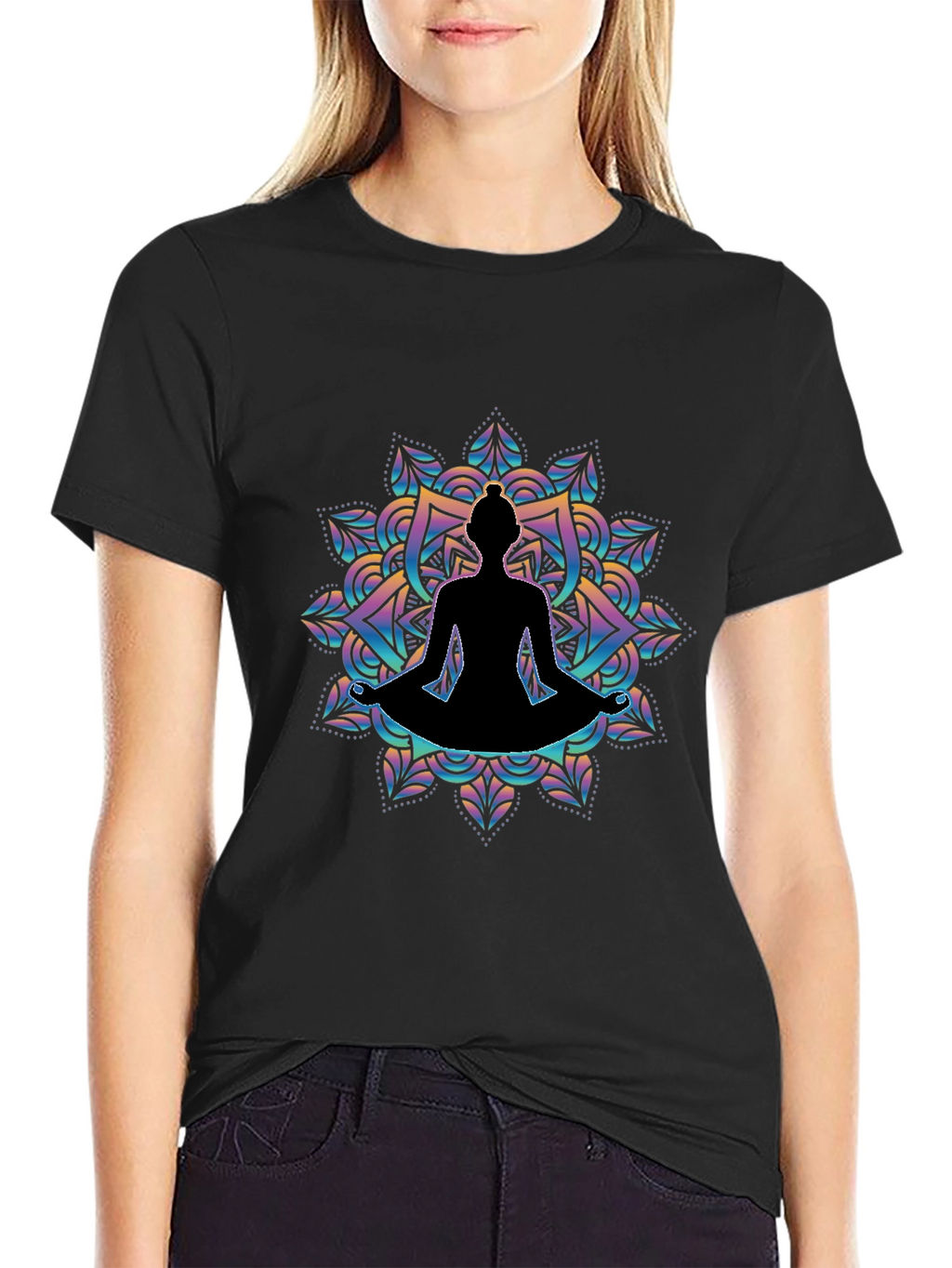 Yoga Mandala Graphic Tee - Meditation T-Shirt