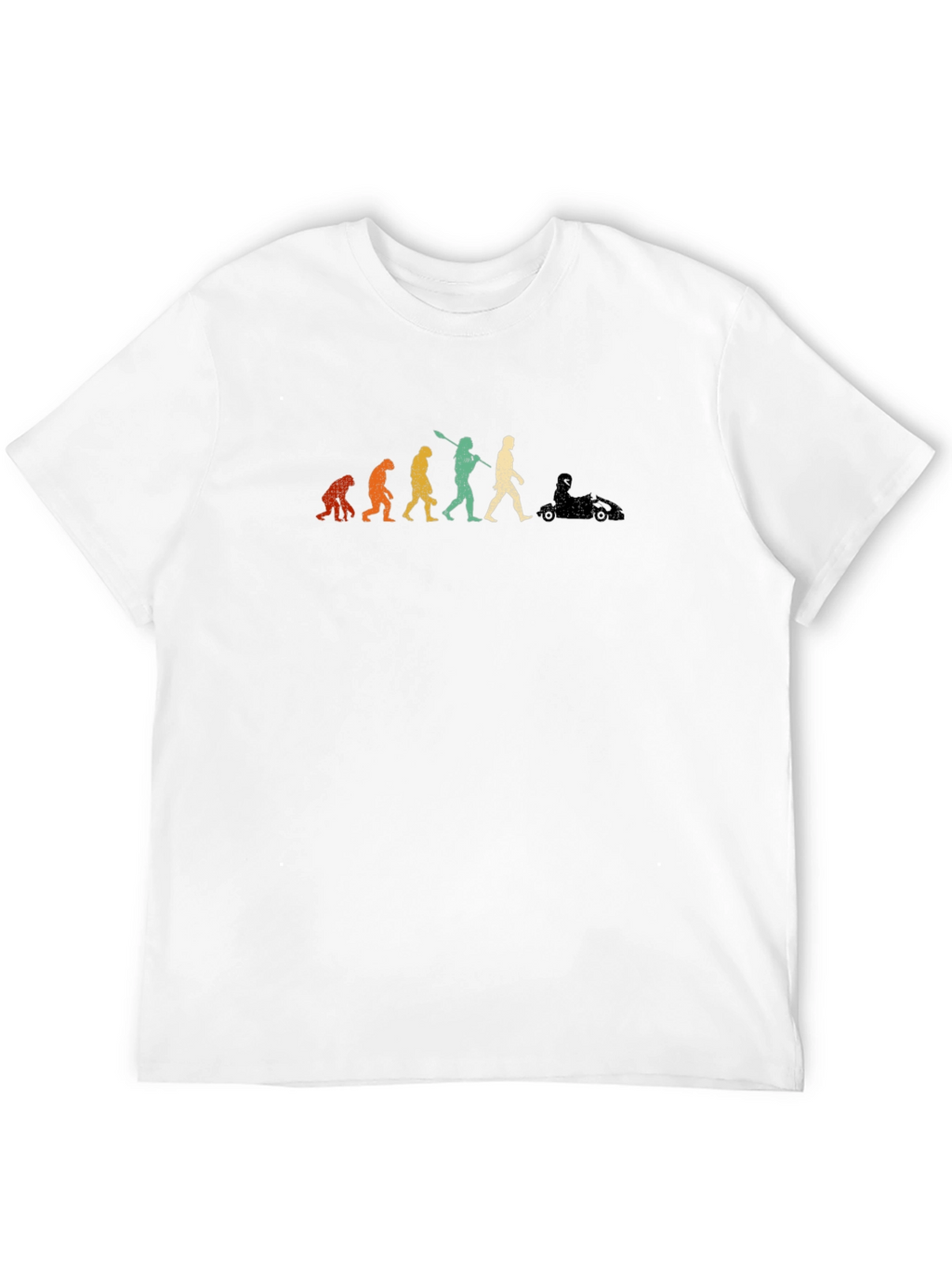 Evolution of Man Go Kart T-Shirt - Black