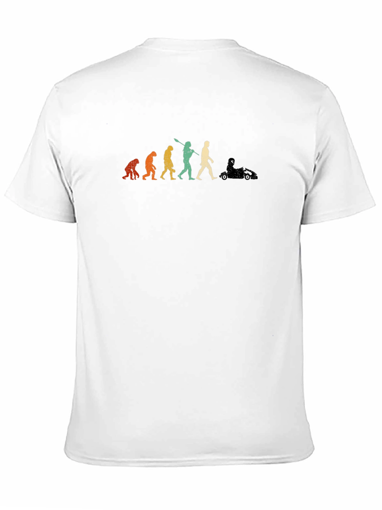 Evolution of Man Go Kart T-Shirt - Black