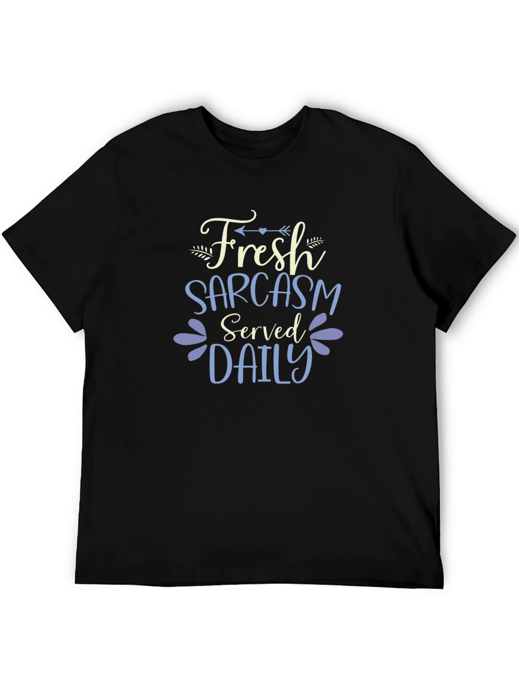 Sarcasm Daily Black Cotton T-Shirt
