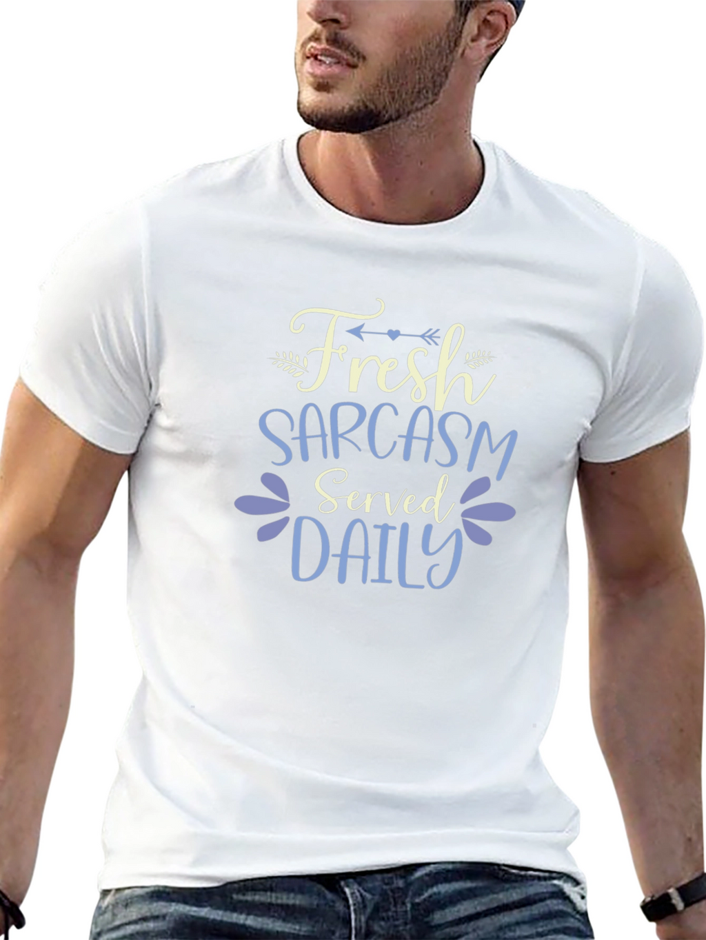 Sarcasm Daily Black Cotton T-Shirt