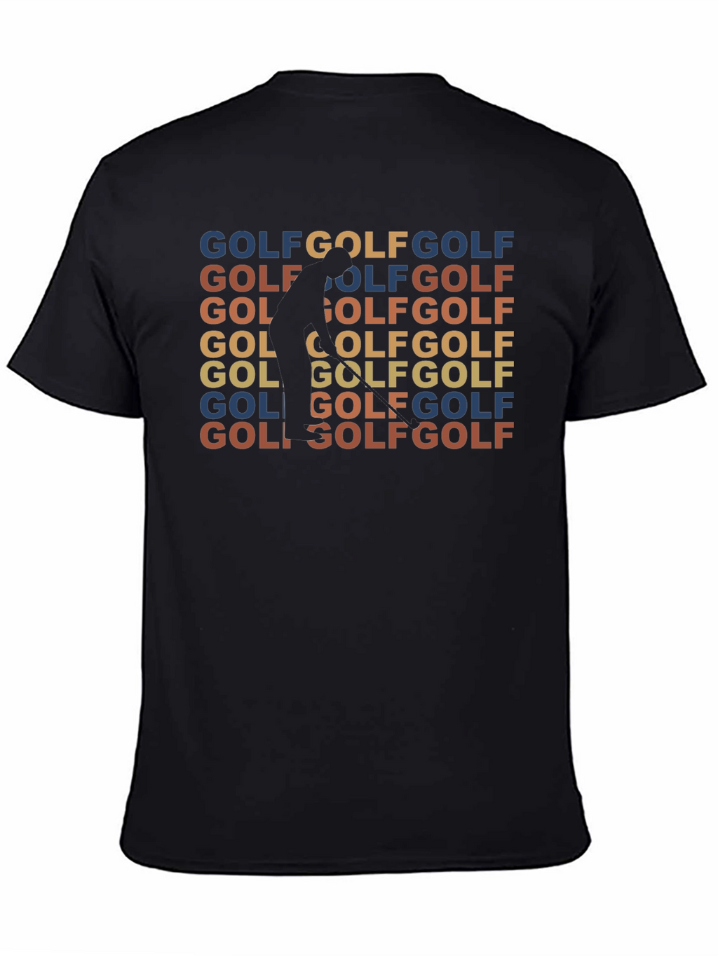 Golf Retro T-Shirt - Golfer Silhouette Design Tee