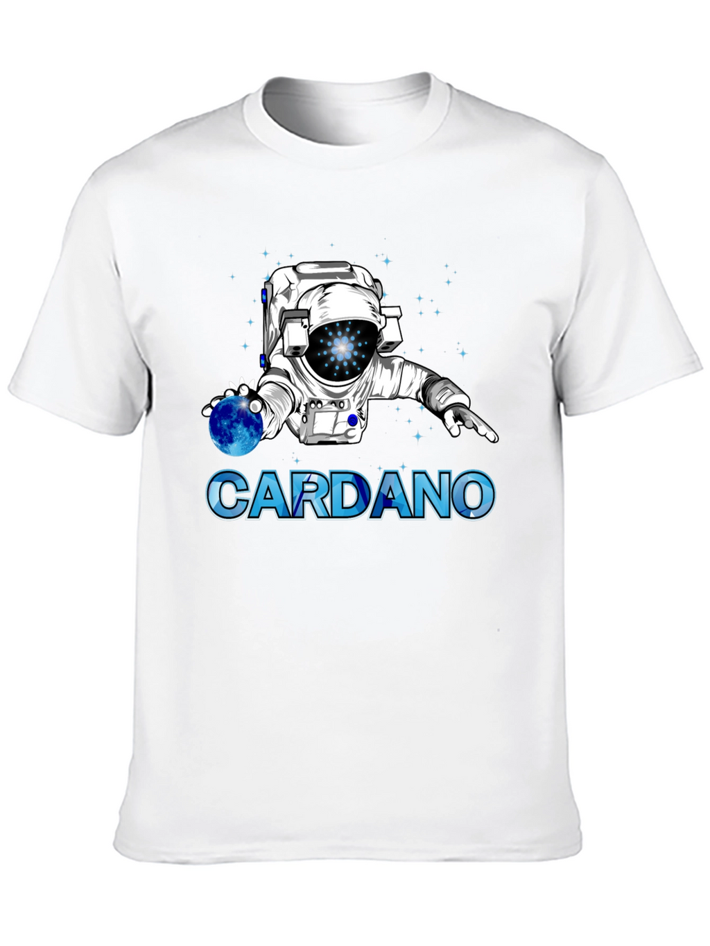 Cardano Crypto Astronaut Graphic T-Shirt