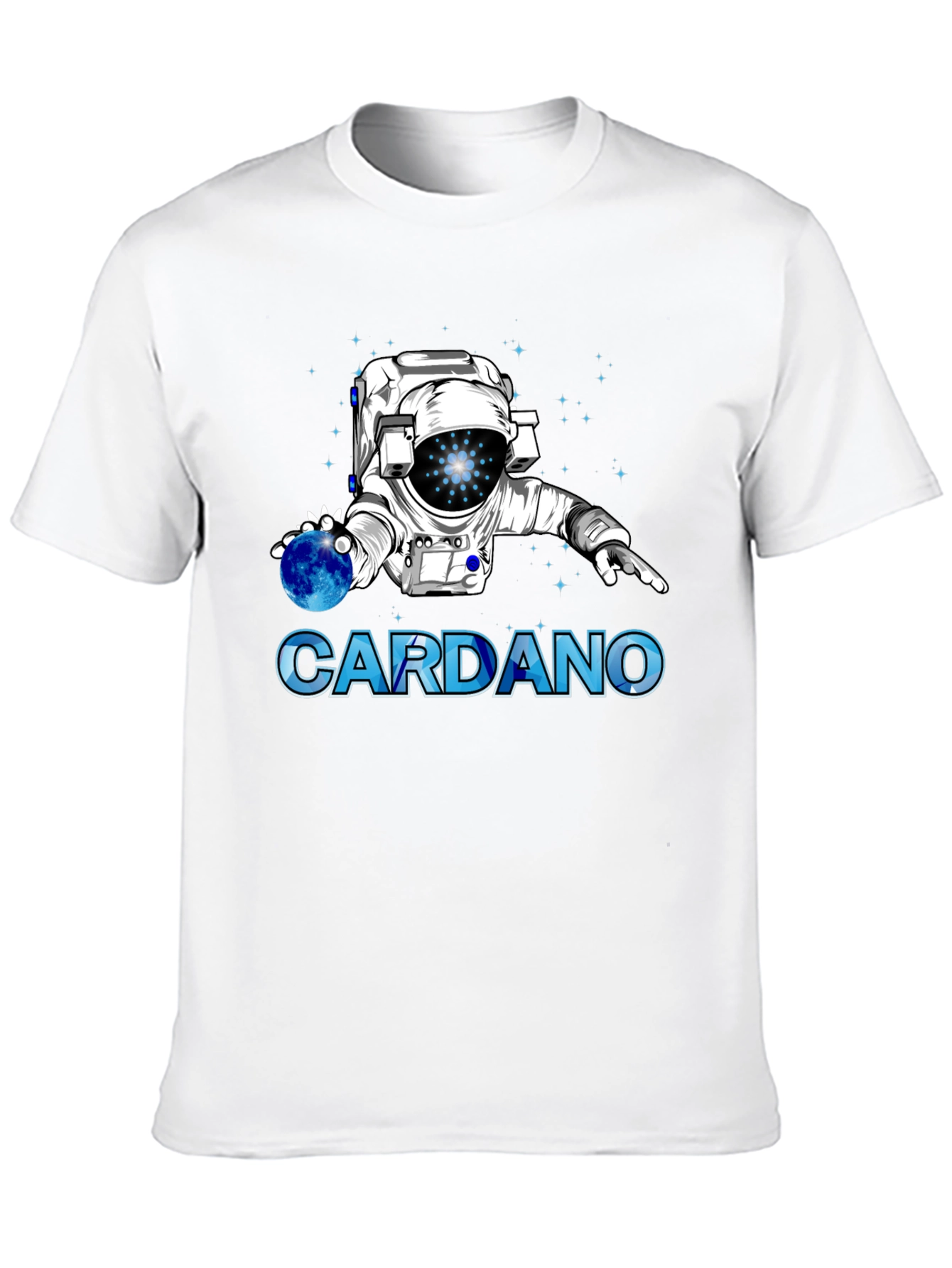 Cardano Crypto Astronaut Graphic T-Shirt